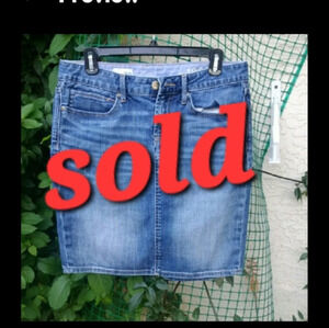 💋SOLD‎ The one Gap jean Skirt